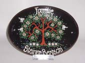 Türschild mit Frühlingsbaum